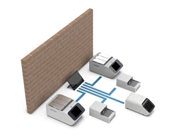 中央控制软件预先安装防火墙内的服务器上。 中央控制软件管理多台PCR仪器的图片展示