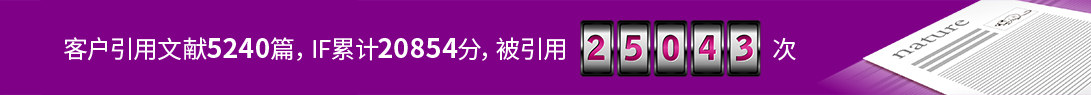 客户引用文献5240篇，IF累计20854分，被引用25043次